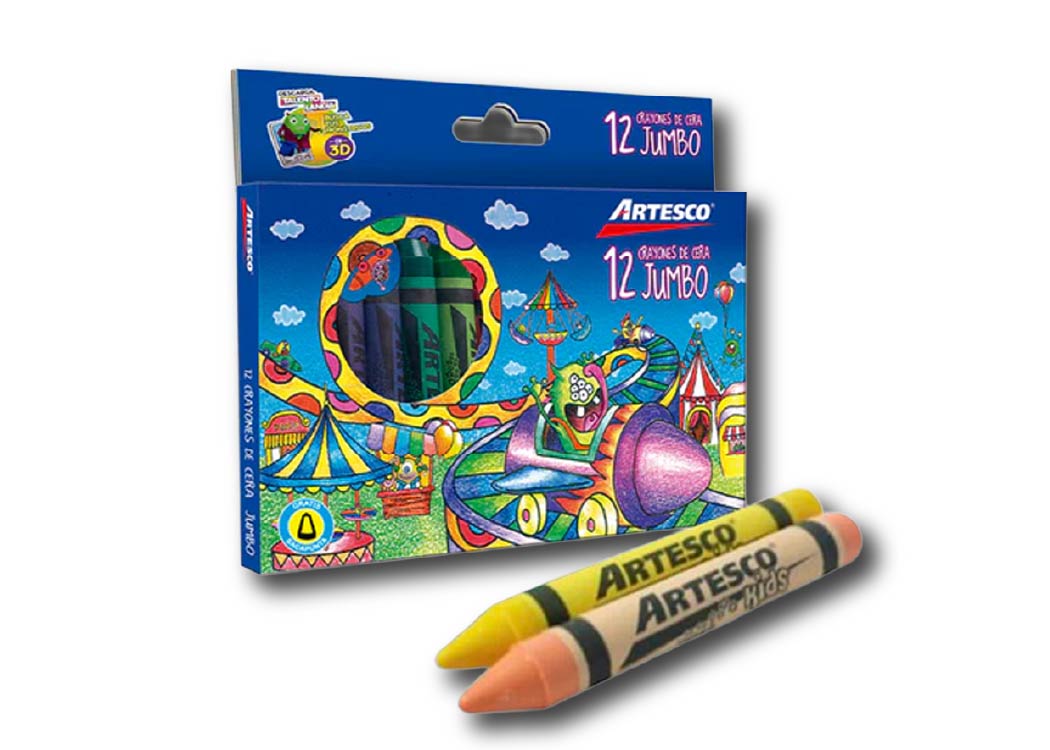 CRAYOLA DE 12 UNIDADES JUMBO ARTESCO